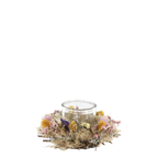 Lyslykt med vakker blomsterkrans