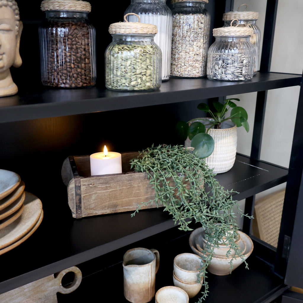 Vintage trekasse i resirkulert tre