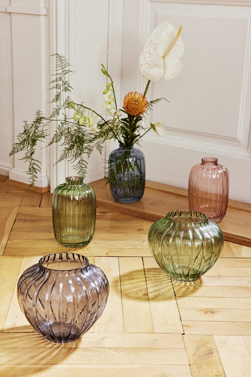 Blå glassvase