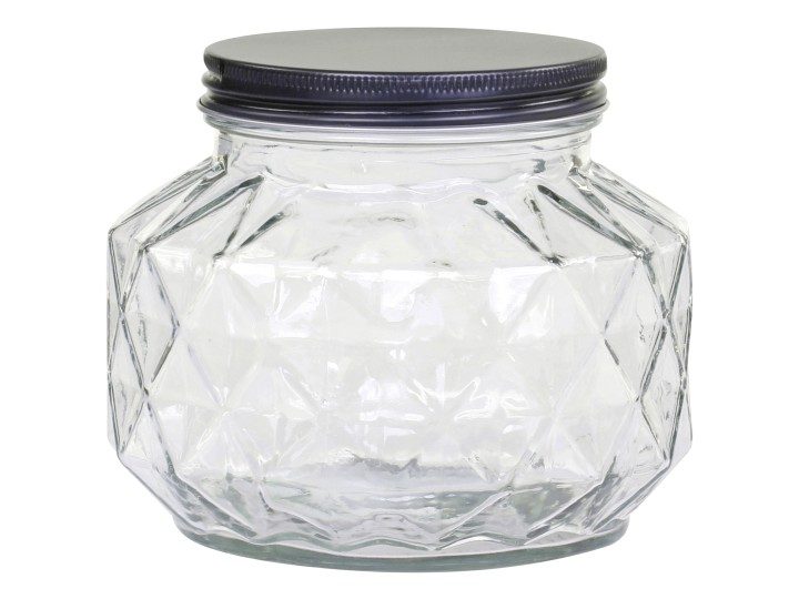 Glasskrukke med lokk- fire størrelser