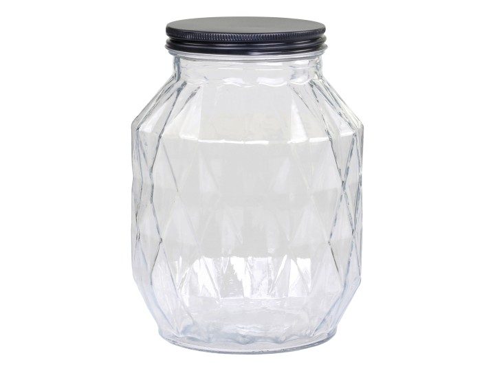 Glasskrukke med lokk- fire størrelser