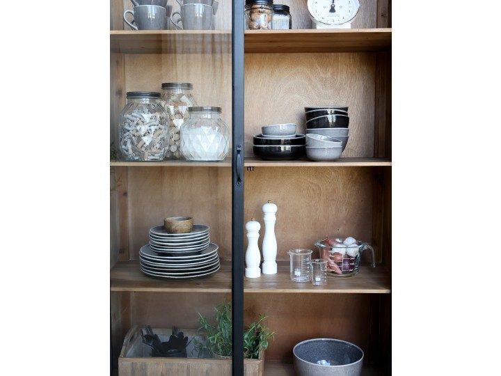 Sett med tre målebegre i glass fra Chic Antique