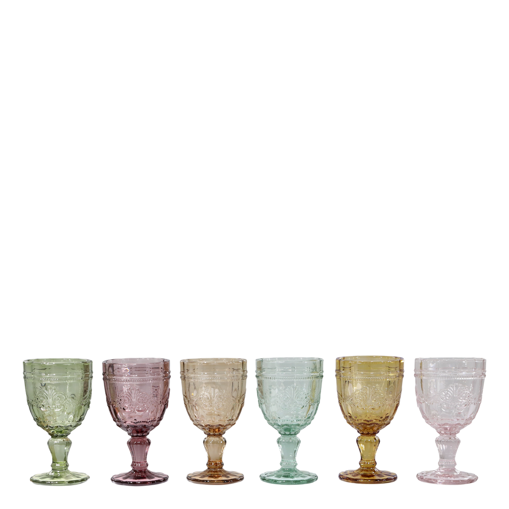 Vinglass m. mønster fra Chic Antique- fire varianter