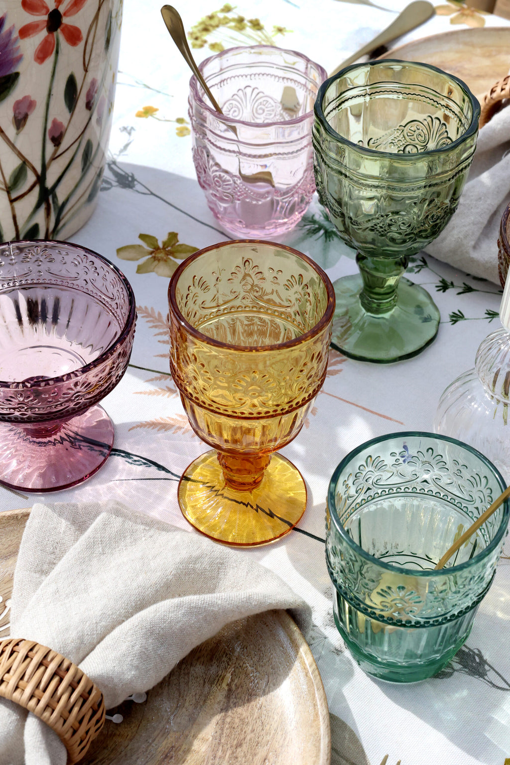 Vinglass m. mønster fra Chic Antique- fire varianter
