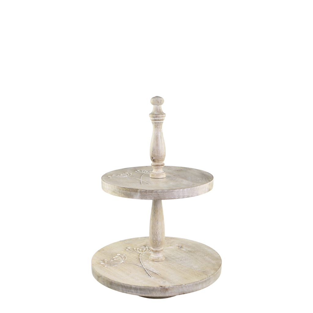 Tours etasjefat med utskjæring i mangotre