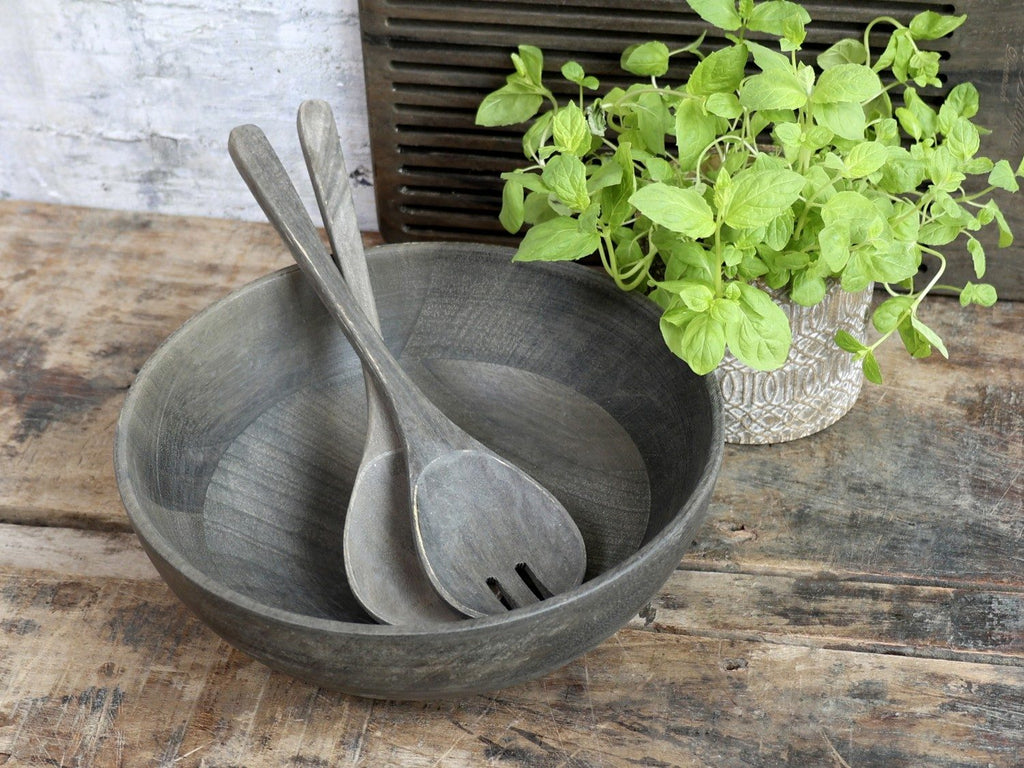 Salatbestikk i mangotre fra Chic Antique