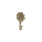 Knagg med blomst i messing - to varianter