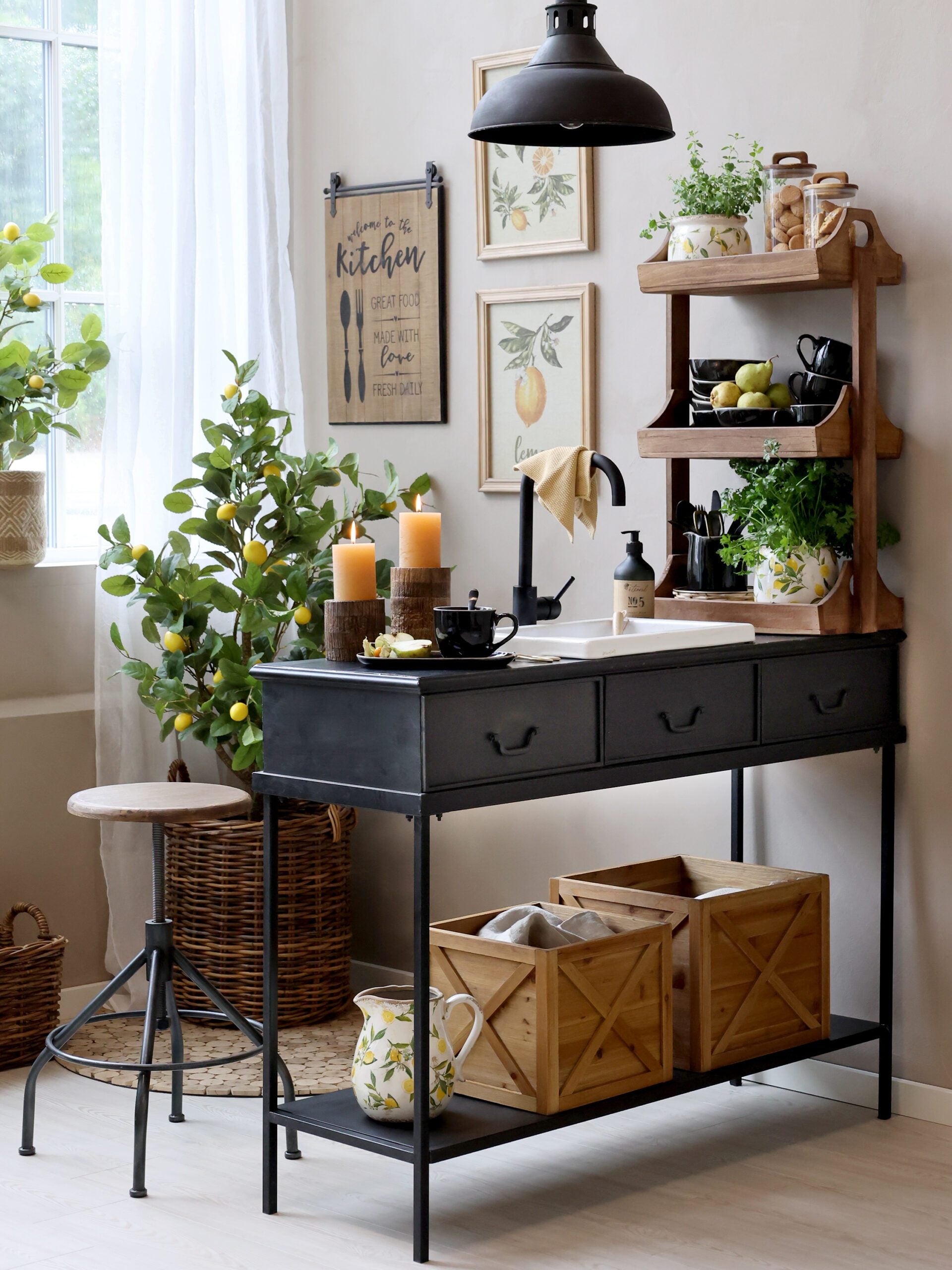 Potte med sitronmønster - to varianter