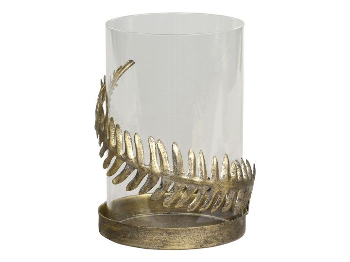 Lykt med blad i metall- to størrelser