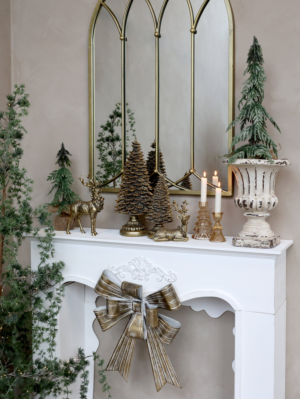 Glasslysestake formet som juletre - to varianter