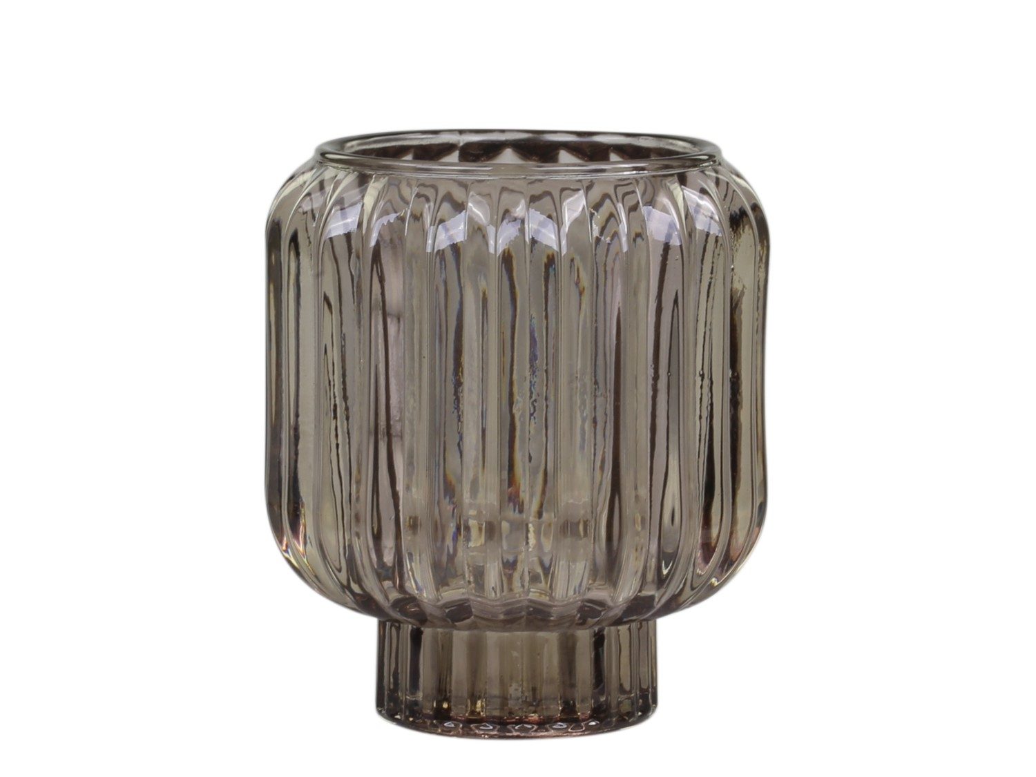 Sett med to lysestaker i glass fra Chic Antique