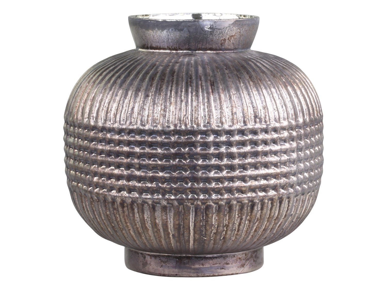 Vase i mocca og gullfarget glass fra Chic Antique