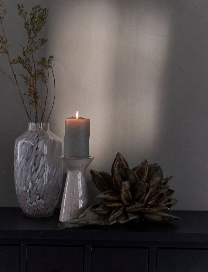 Milenne lysestake i lys rosa fra Lene Bjerre- to størrelser