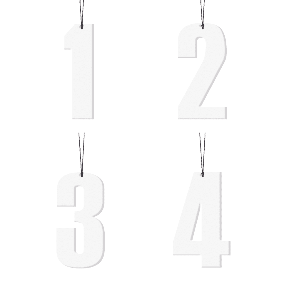 Advent-tall 1-4 hvit