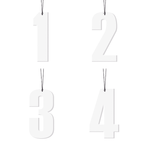 Advent-tall 1-4 hvit