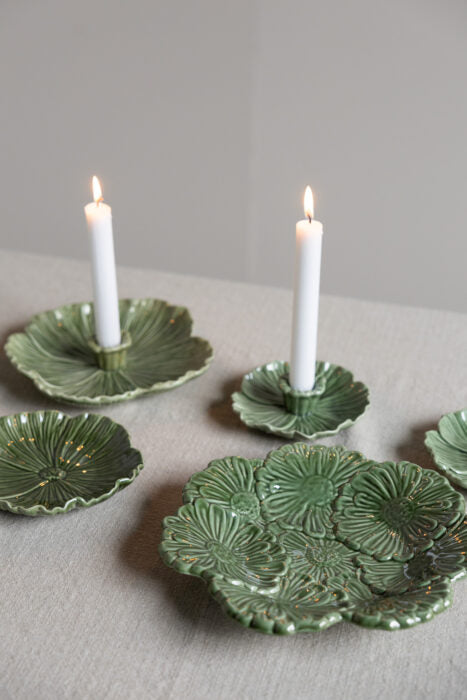 Botanikk mørk grønn lysestake - 2 størrelser