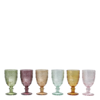 Chic Antique Saint-Emilion vinglass med mønster - finnes i 6 farger