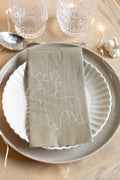 Serviett "Reinsdyr" - beige