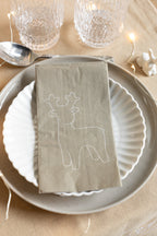 Serviett "Reinsdyr" - beige