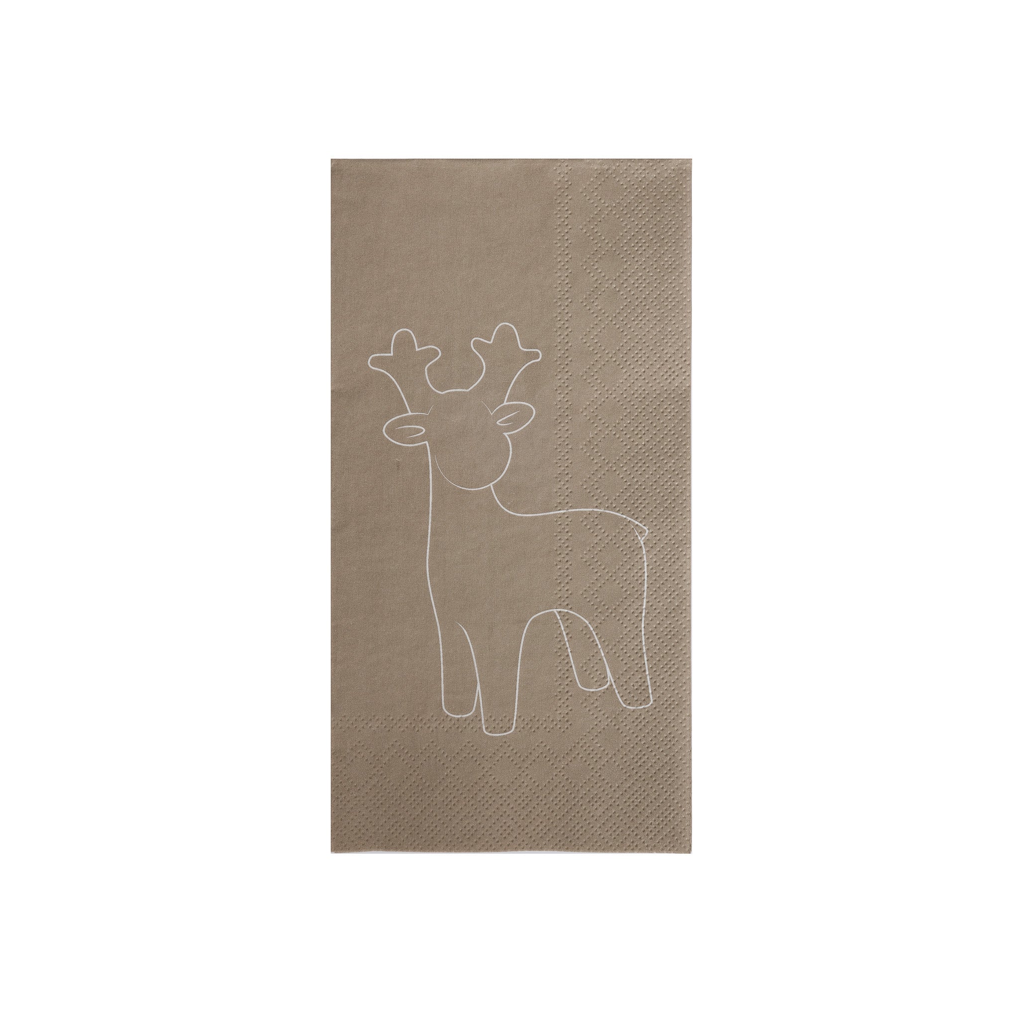Serviett "Reinsdyr" - beige