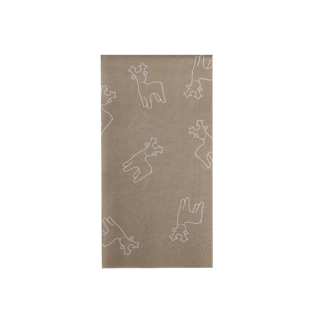 Serviett "Reinsdyr" - beige