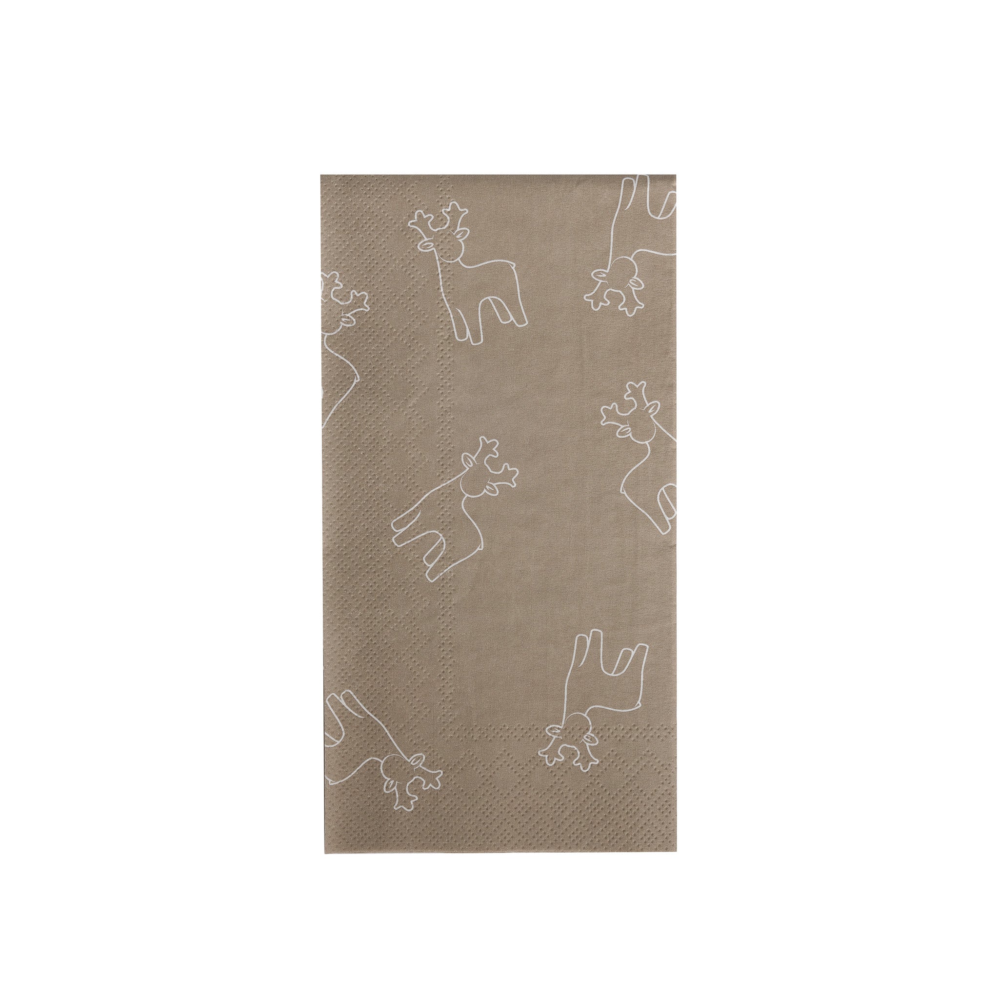 Serviett "Reinsdyr" - beige