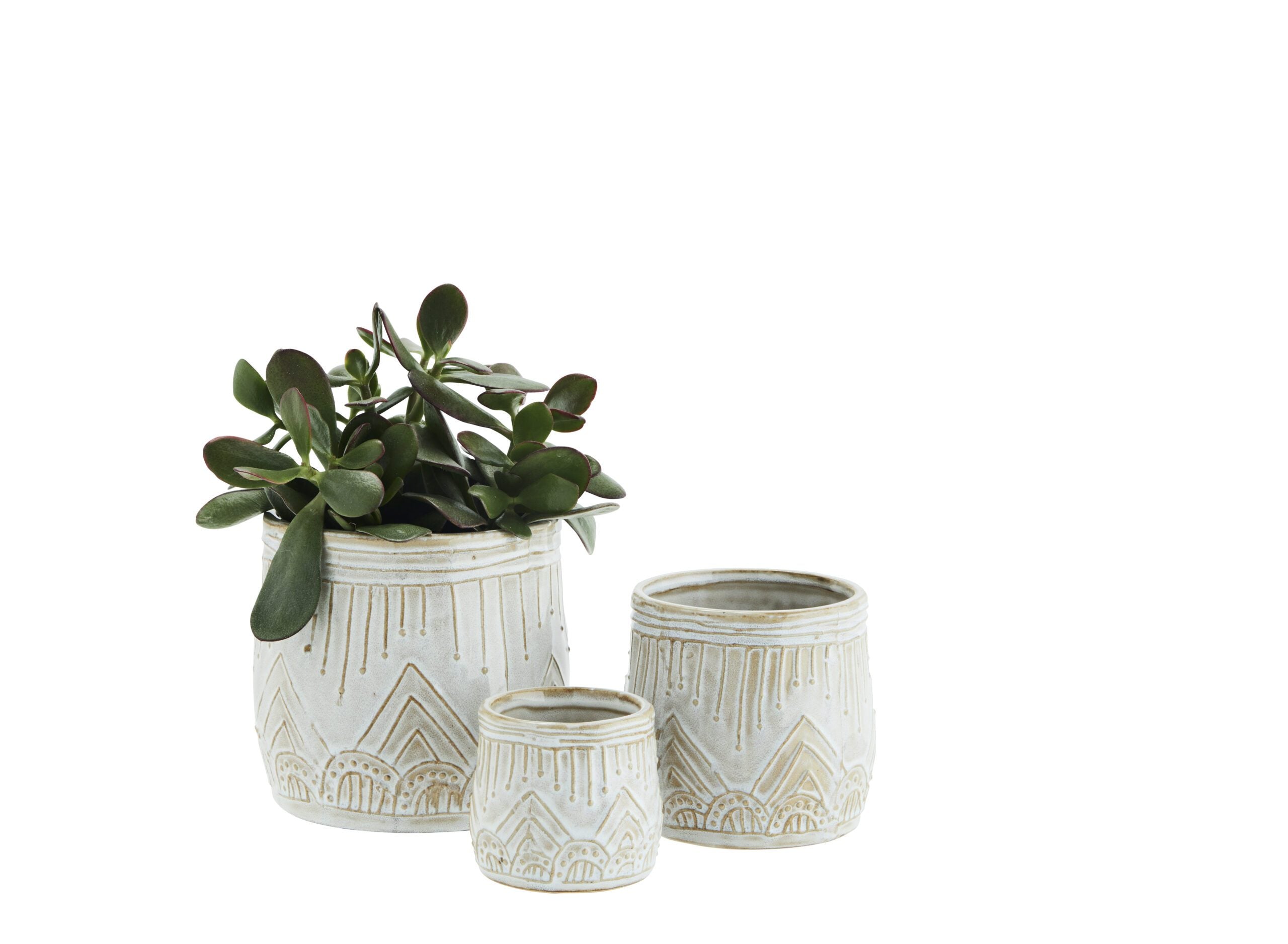 Blomsterpotte med mønster- to størrelser