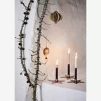 Håndlaget stjerneformet lysestake av glass- flere varianter