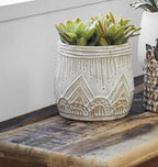 Blomsterpotte med mønster- to størrelser