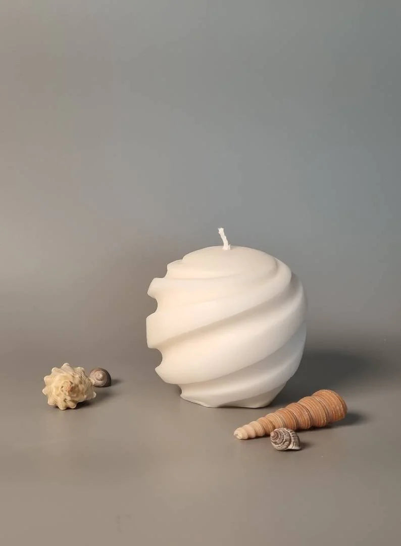 Swirl dekorlys av 100% rapsvoks