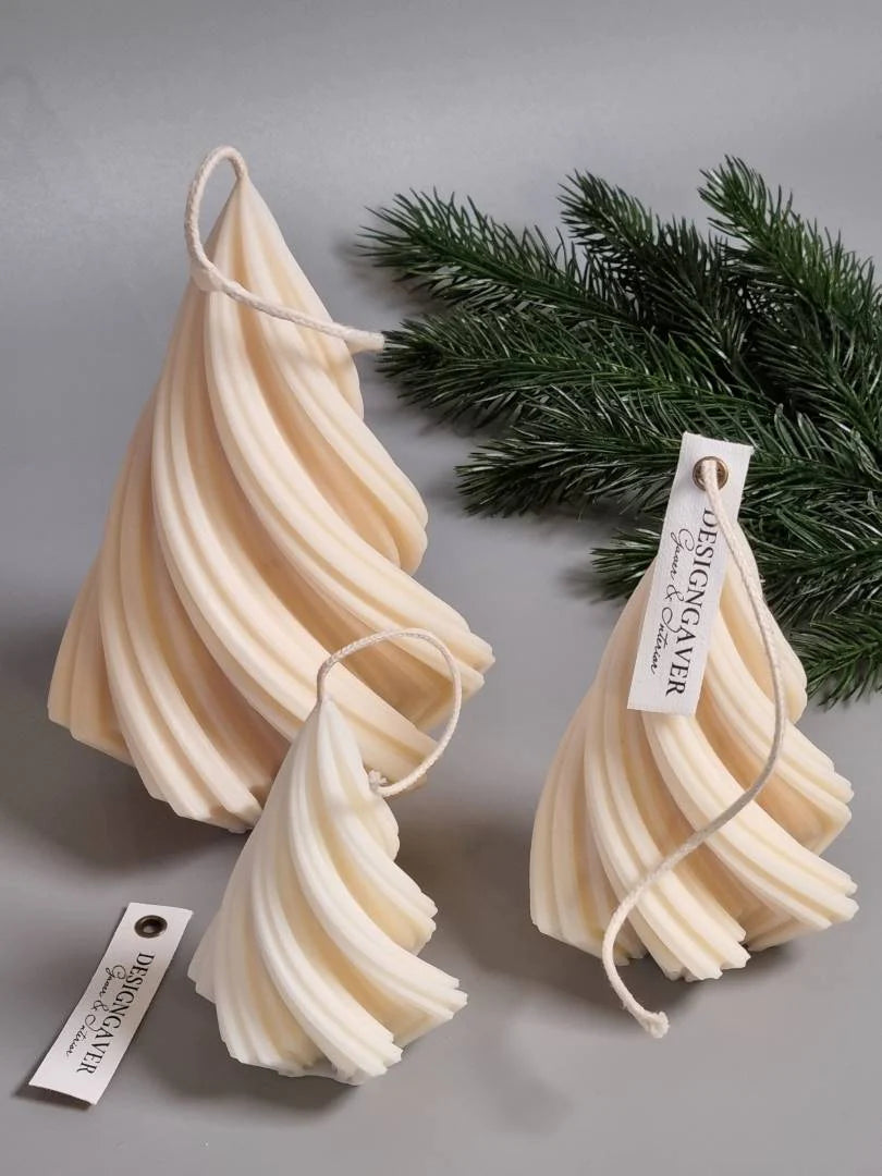 Håndstøpt julelys Twist- tre størrelser