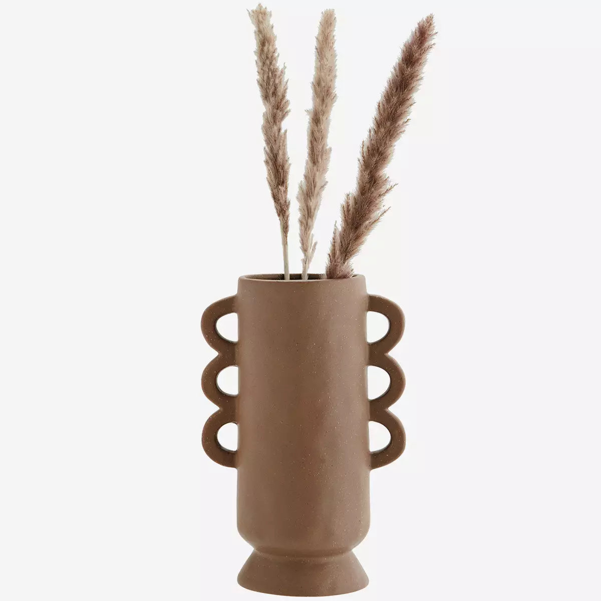 Vase i keramikk fra Madam Stoltz - nougatbrun